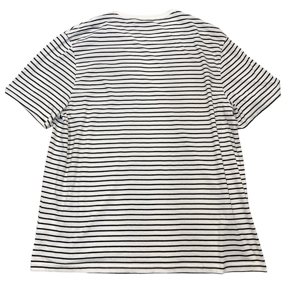 Everlane T-Shirt Essential Organic Crew Neck Pullover Stripe Black White Men XXL - Picture 4 of 11